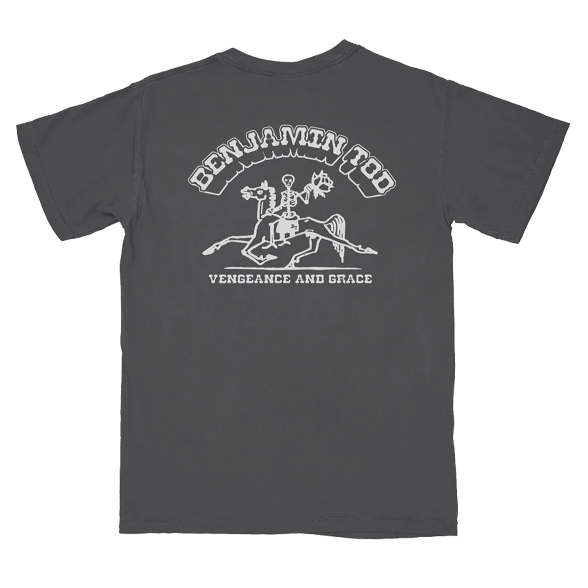 Benjamin Tod Vengenace and Grace grey tee