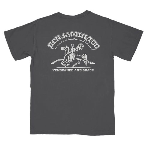 Benjamin Tod Vengenace and Grace grey tee