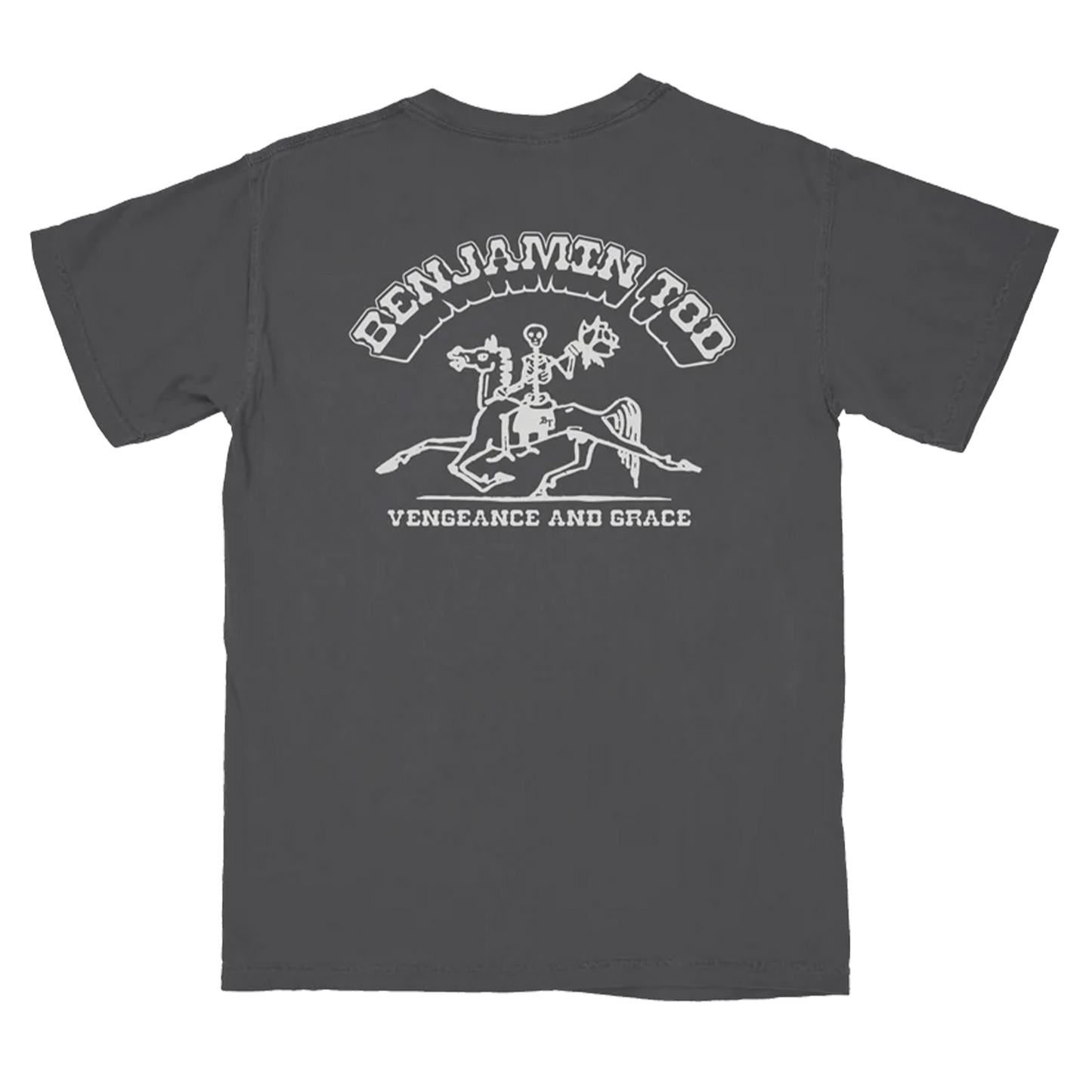 Benjamin Tod Vengenace and Grace grey tee